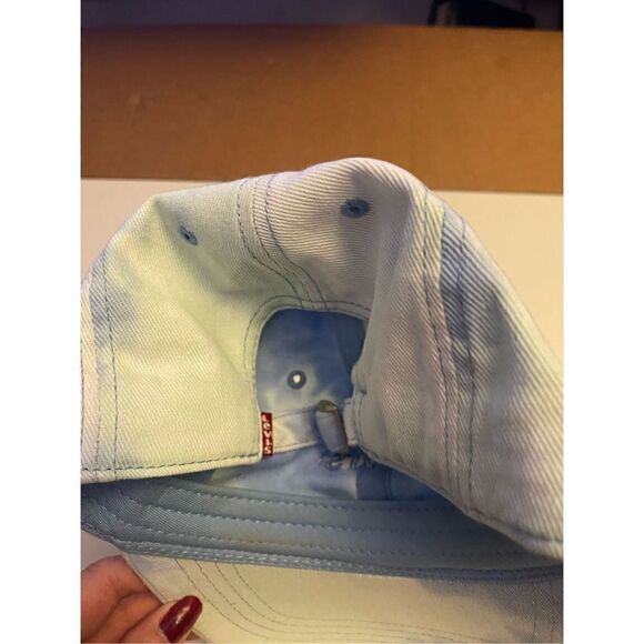 Levi’s Tie Dye Hat Women’s Blue Tonel Adjustable 100% Cotton Sports Athletic Hat - Picture 4 of 6